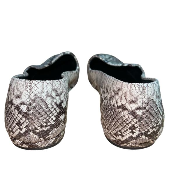 Vince Snakeskin Loafer Flats Paz Leather Slip On Venecian - Picture 4 of 8